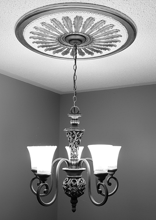 chandelier in foyer